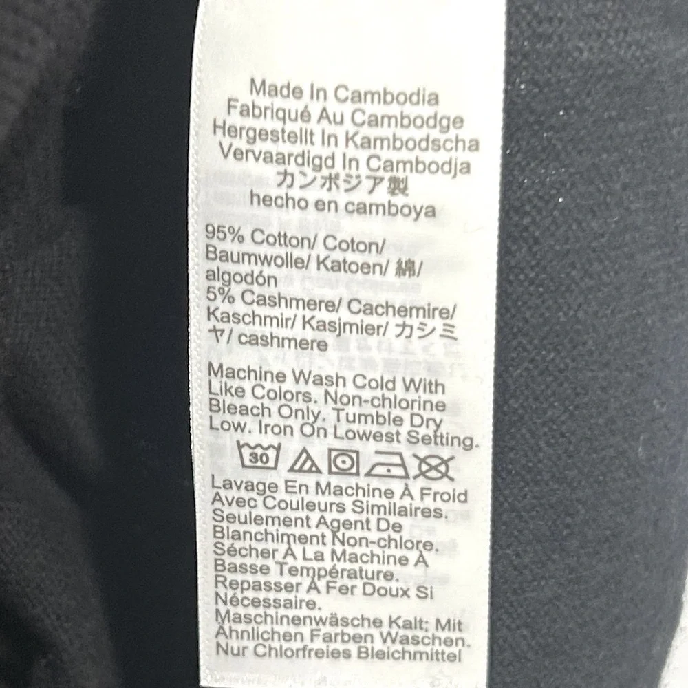 NEW J.Crew Factory Cotton-blend V-neck sweater Size Medium Black